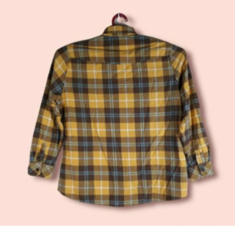 MATCHSTICK Argus Womens Plaid Shirt Flannel L/S Button Roll Sleeves/Sides XXL - Picture 2 of 8